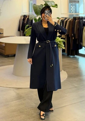 مانتو ماکسی یقه انگلیسی