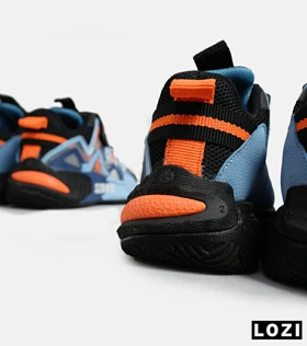 کفش کتانی بچه گانه طوسی مشکی آبی 23 NIKE AIR JORDAN
