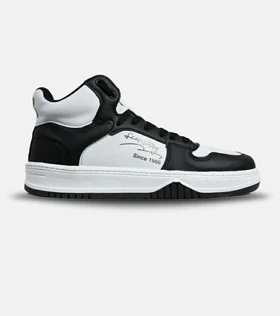 کفش کتانی ساق‌دار مردانه سفید مشکی VANS مدل 5937