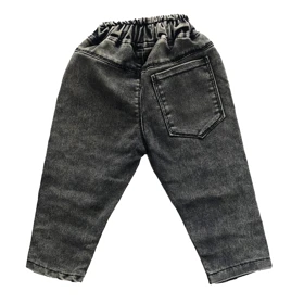 شلوار جین بچگانه مدل استیکر دم پا آزاد کد 10072