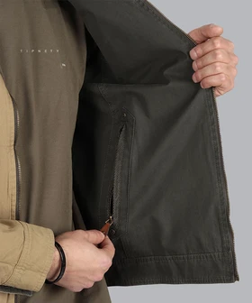 کت کتان مردانه سبز مدل دو رویه اورجینال 8582