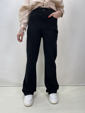 شلوار جین زنانه نیم بگ کمر کش