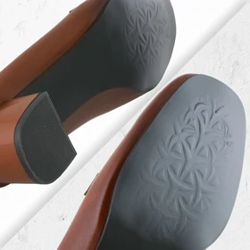 کفش پاشنه‌دار زنانه چرم یلسان مدل سرنا کد 621-GAN