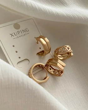 گوشواره دو لاین چند ضلعی ژوپینگ