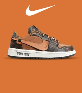 کفش کتانی مردانه و زنانه قهوه ای NIKE jordan Vodoo مدل 7018