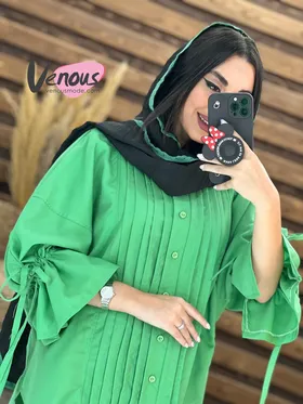 مانتو داکرون جلو پیله آستین گت