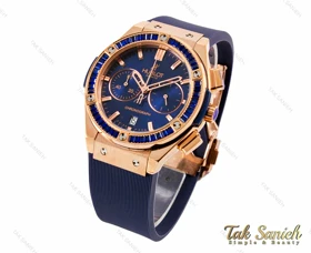 ساعت هابلوت زنانه سه موتوره رزگلد سرمه ای Hublot-2842-L