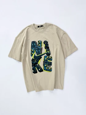 تیشرت زنانه و مردانه سه نخ یقه گرد طرح نایکی Nike