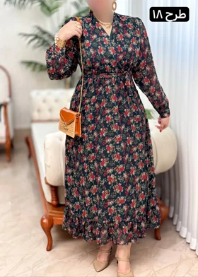 پیراهن حریر پایین چین 3276