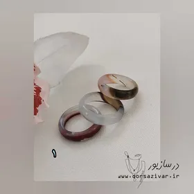انگشتر عقیق رنگی