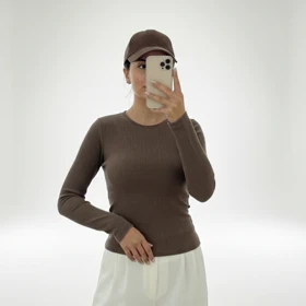 بلوز یقه گرد کبریتی درشت