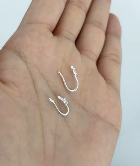 پیرسینگ بینی حلقه‌ای فیک نقره 1015