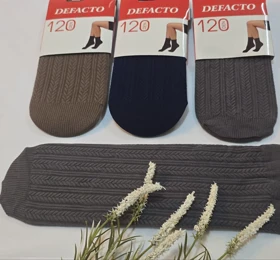 جوراب زنانه دخترانه گندمی برند Defacto