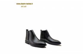نیم بوت چلسی دو زیپ مردانه چرم طبیعی