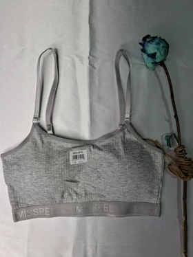 نیم‌تنه زنانه بندی کبریتی میسپل Misspell (طوسی)