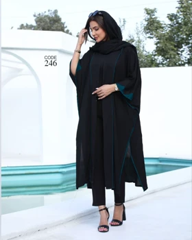 مانتو زنانه بلند مشکی کد 246 (اصالت ضمانت)
