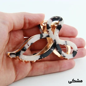 کلیپس دخترانه فلزی مدل پاپیونی آبرنگی (مشکی)