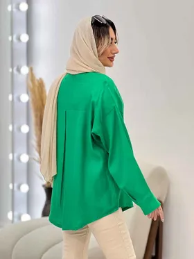 شومیز یقه سنگ دوزی