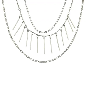 گردنبند زنانه سه لاین آویز خطی
