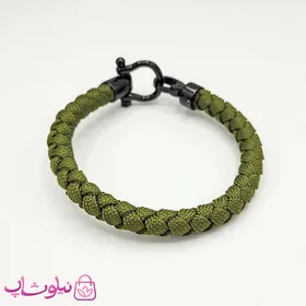 دستبند امگا کنفی مردانه سبز قفل مشکی کیفیت مستر