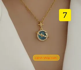 گردنبند استیل آویزدار زنانه طرح طلا