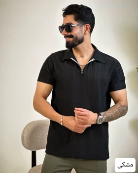 تیشرت مردانه نیم زیپ سوگند_4431