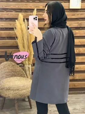 مانتو کتی چرم دوزی