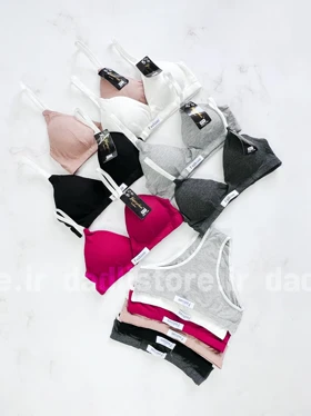 ست نیم‌تنه کاپ‌دار مثلثی و شورت اسلیپ FASHION
