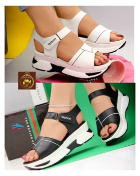 صندل لژدار طبی تابستانی زنانه دخترانه روژان