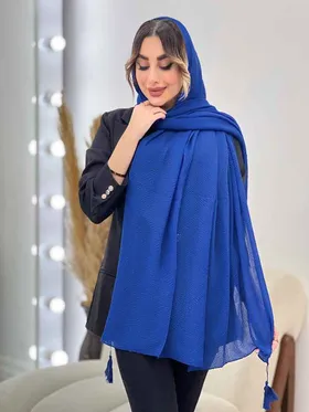 شال پلیسه منگوله‌دار شبنم
