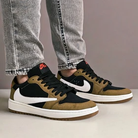 نایک ایر جردن 1 بدون ساق تراویس اسکات موکا (Nike Air Jordan 1 Low Travis Scott )