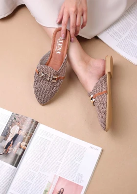 کفش صندل جلوبسته گیپوری سگک دار 6046