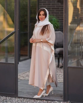 مانتو مدل عبایی ساتن دار کد 792