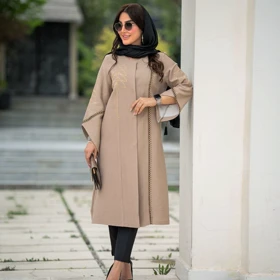 مانتو سایز بزرگ زنانه مدل رویسا کد 1551