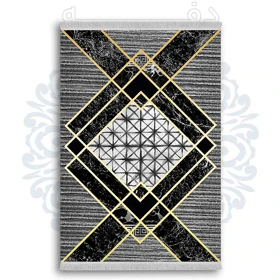 فرشینه از جنس پارچه هازان مخمل ترک طرح سنتی و مدرن برند دفه کد DDSMM441