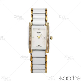 ساعت رادو زنانه دورنگ طلایی دور نگین 106729