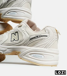 کفش کتانی مردانه و زنانه کرم NEW BALANCE 530