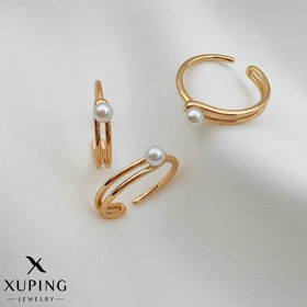 انگشتر بندانگشتی مرواریدی طلایی زنانه فری سایز – Xuping