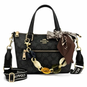 کیف وارداتی COACH چرم مشکی / کوچ