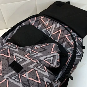 کیف مدرسه دخترانه مثلث طوسی Gray triangle باجامدادی