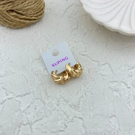 گوشواره زنانه حلقه‌ای ژوپینگ، طرح آینه، شیک و بادوام Xuping