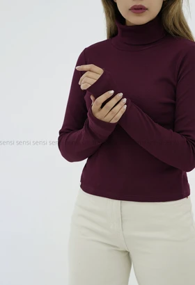 کراپ زنانه کبریتی کشی یقه اسکی کد1006819