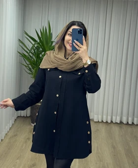 مانتو بغل دکمه شومیزی