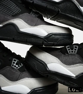 کتانی ساق‌دار زنانه و مردانه خاکستری Nike air jordan 4