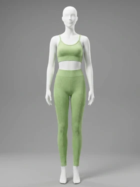 ست نیم‌تنه کاپ‌دار و لگ پشت چروک سیملس خط‌دار