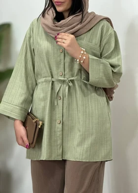 مانتو کمرگت دار هوران