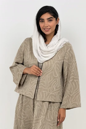 کت زنانه کسمه مغزی آستین کلوش