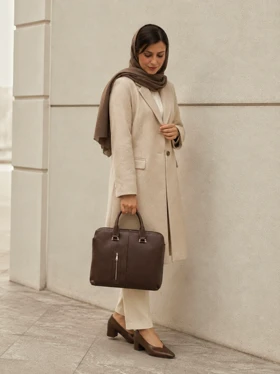 کیف اداری زنانه چرم طبیعیfo1152