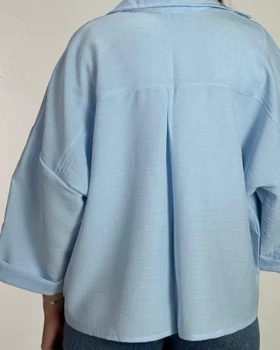 شومیز شانتون دو جیب  کد 500527