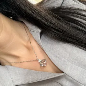 گردنبند سوارسکی صدف و مروارید معلق
